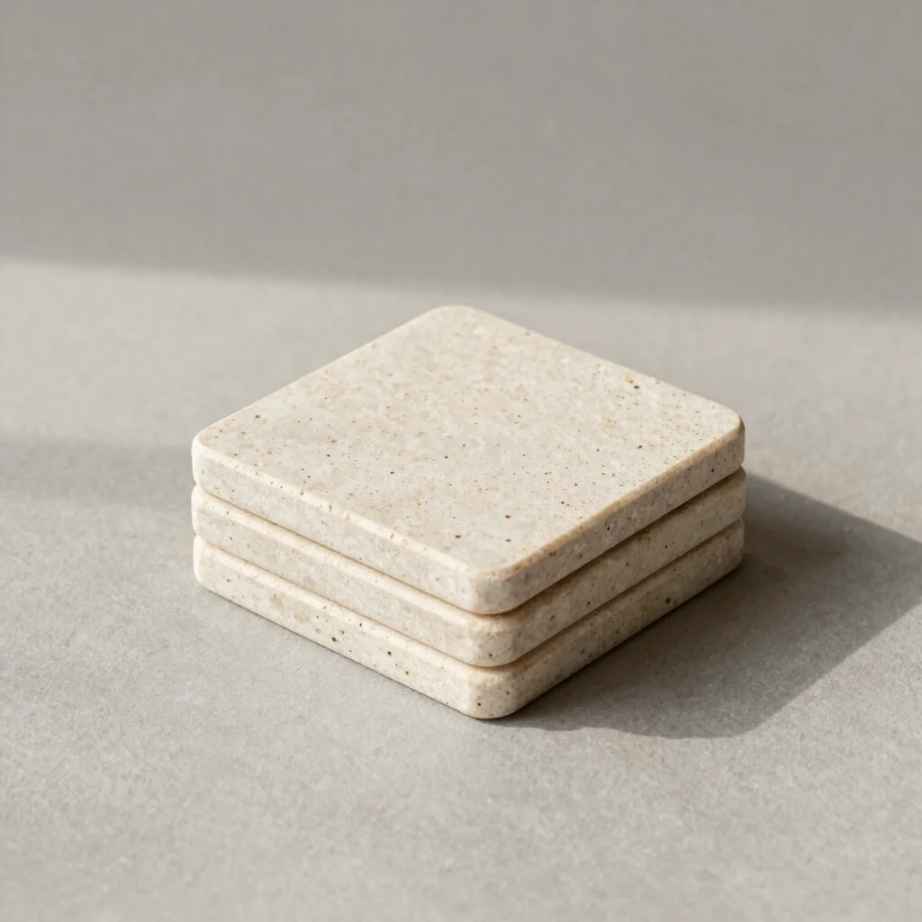 Travertine Stone Coaster Set